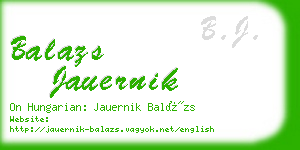 balazs jauernik business card